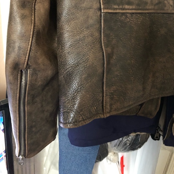 Ralph Lauren, RRL, Double R, Polo Men’s Leather Jacket Brown Vintage Style Cow - Picture 5 of 8